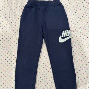 Nike Kids Dark Blue Joggers with White Logo